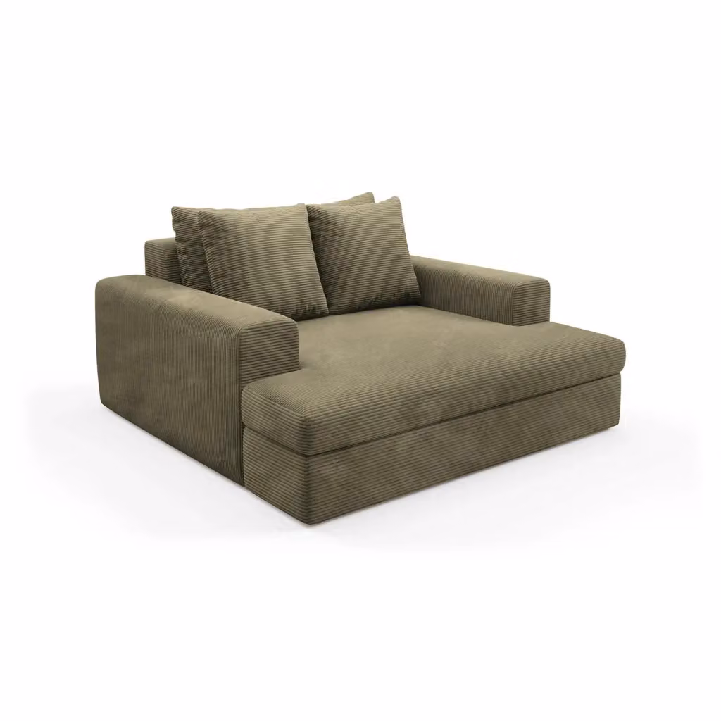 Comazzo Divano Moderno 2 Posti con Cuscini Sfoderabili in Tessuto Verde, L: 162 cm, P: 167 cm, H: 86 cm – 2