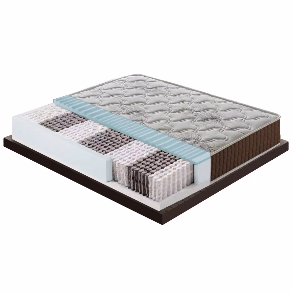 Materasso Piazza e Mezza MaterassieDoghe Hybrid con 800 molle insacchettate e 3 cm di memory foam, ortopedico, colore bianco, H 23 cm x L 120 cm x P 190 cm – 2