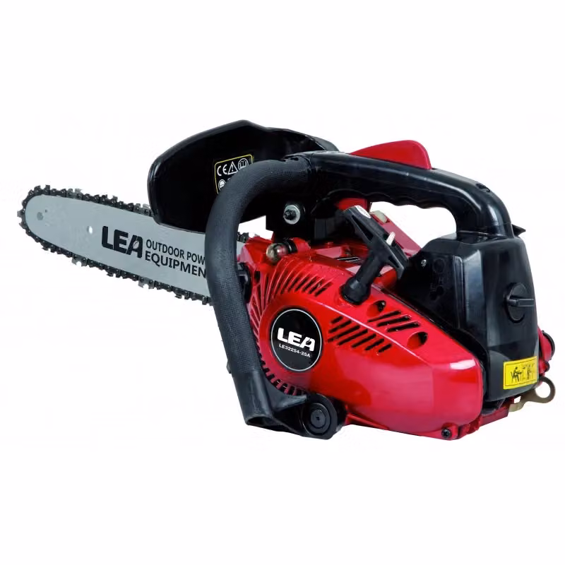 Motosega a scoppio LEA LE32255-25A rossa con motore a gas da 25,4 cc e barra da 25 cm, passo catena 3/8" – 2