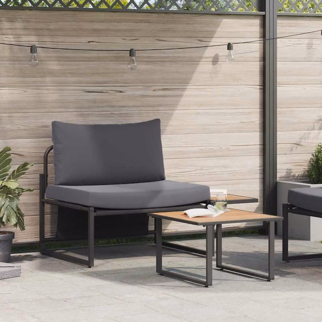 Maison Exclusive - Set da giardino composto da 2 divani, colore antracite, struttura in acciaio