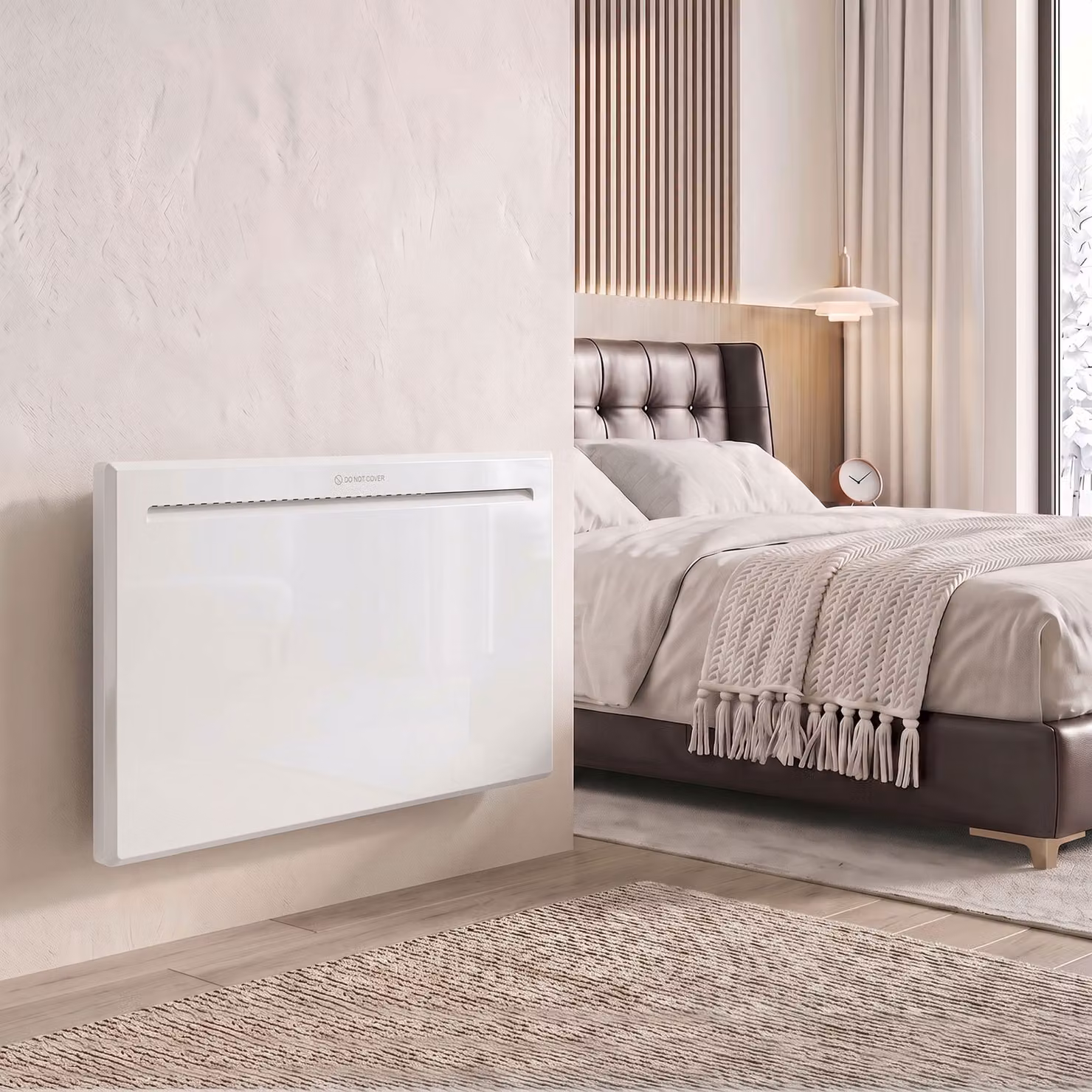 Stufa Elettrica Termoconvettore HOMCOM 1500W, da Parete o da Terra, Bianca, Compatibile con Alexa e Google Home – 2