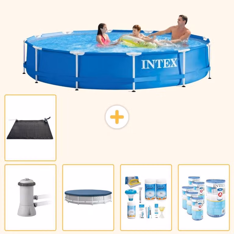 Piscina autoportante rettangolare - 366x76 cm - 6 pezzi - SCB18