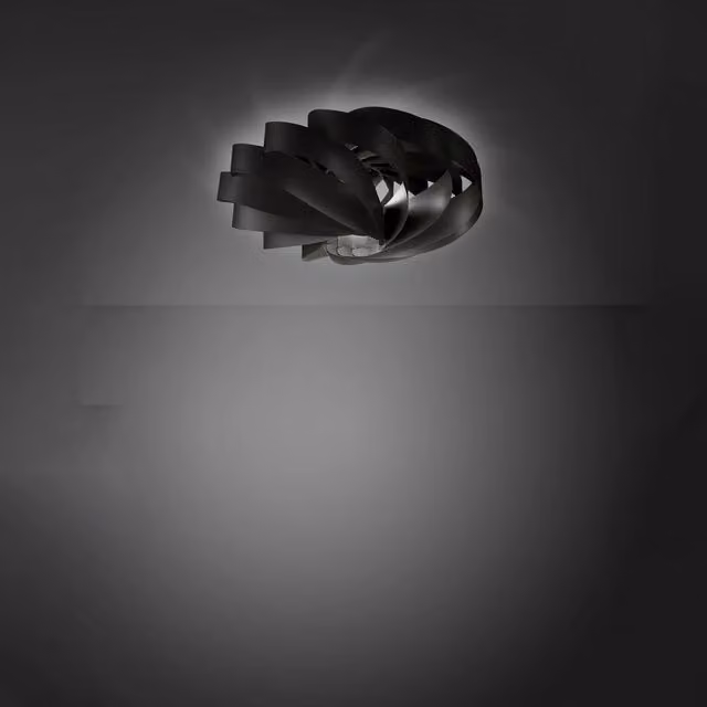 Plafoniera Moderna Flat Polilux Linea Zero Nero, Diametro: 60 cm, Attacco E27 – 1