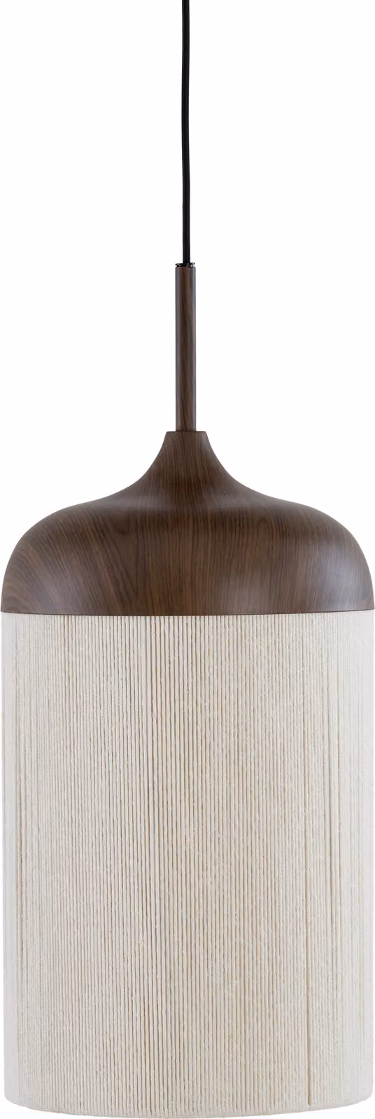 Lampada a sospensione - beige marrone - Dania - cotone metallo - Ø 27cm - E27 - 2985652 - Light & Living