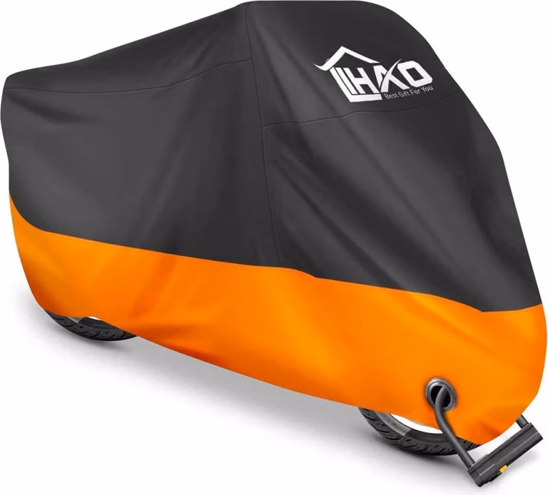 LIHAO Telone moto 190T impermeabile arancione nero 245x105x125 cm