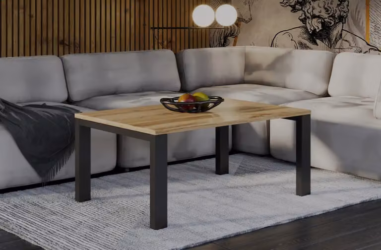 Endo-Möbel tavolino Garold 120x80x55 cm tavolino da salotto tavolino (rovere Wotan)