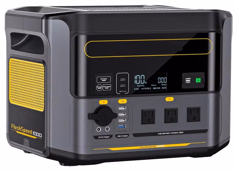 Centralina di alimentazione - Generatore di corrente - Power bank - Portatile - Batteria LiFePO4 - 1548 Wh - 1000 W - Generatore solare