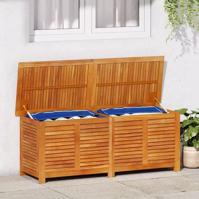Contenitore Giardino con Feritoia 150x50x56cm Massello Acacia 365842