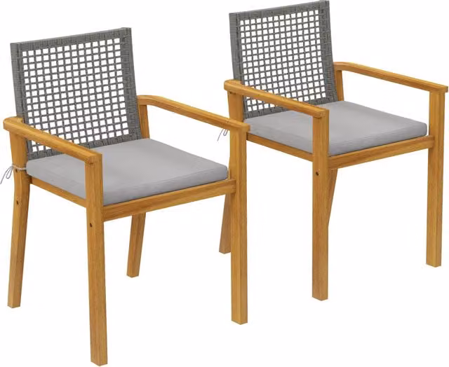 Sedia da Giardino in Legno ¨C Minimal ¨C Naturale 59x55x86 cm
