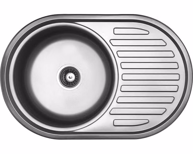 Lavello da cucina a 1 vasca in acciaio inox Lavello da cucina da incasso Lavello da cucina 77x50x15,5 cm con sgocciolatoio