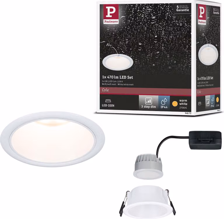 Paulmann Luce da incasso LED Cole set da 1