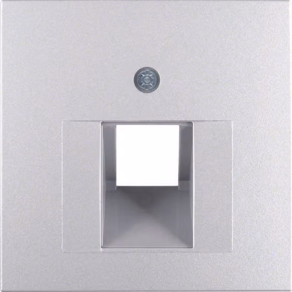 Placca centrale in alluminio opaco per presa UAE - Placca centrale UAE / IAE (ISDN) 14071404