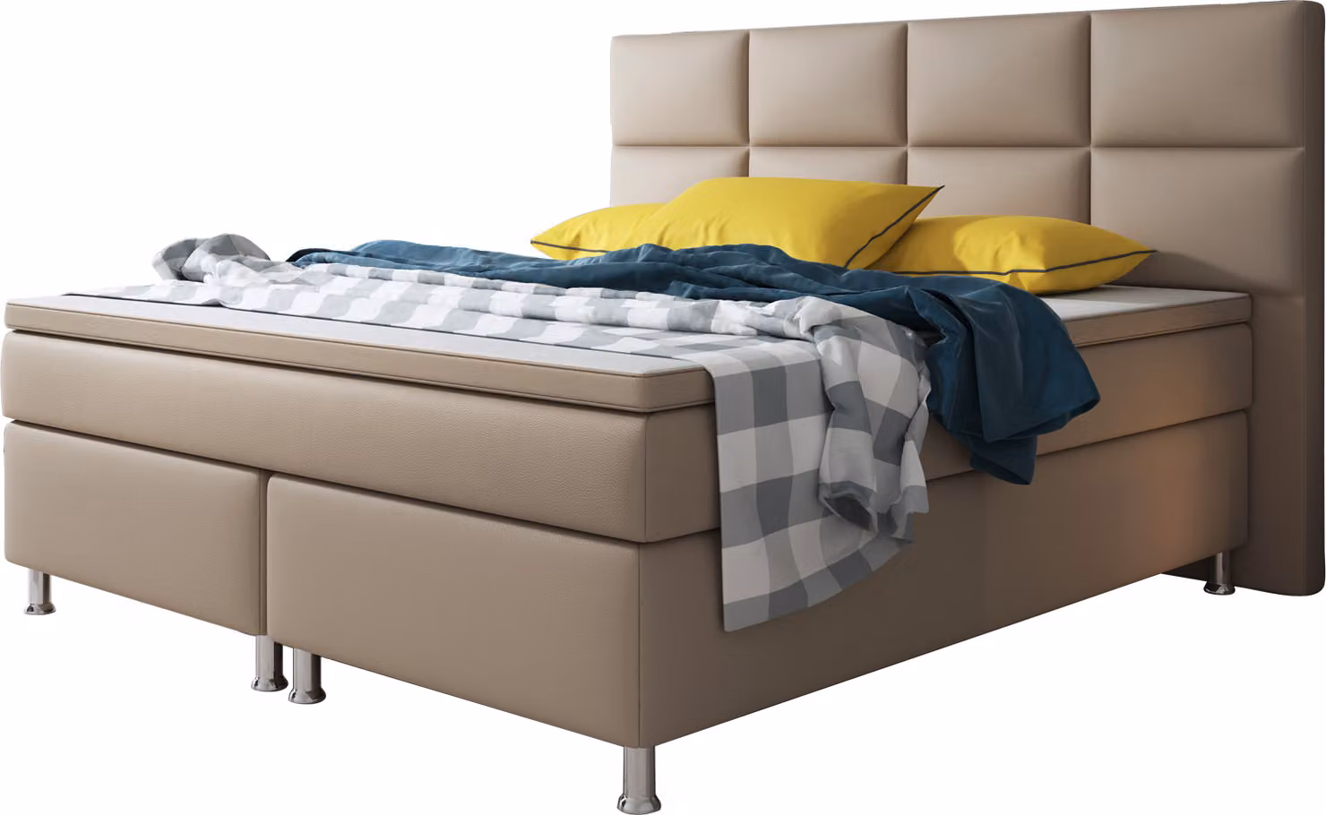 Inter Handels Box spring letto Miami, 180x200, Muddy