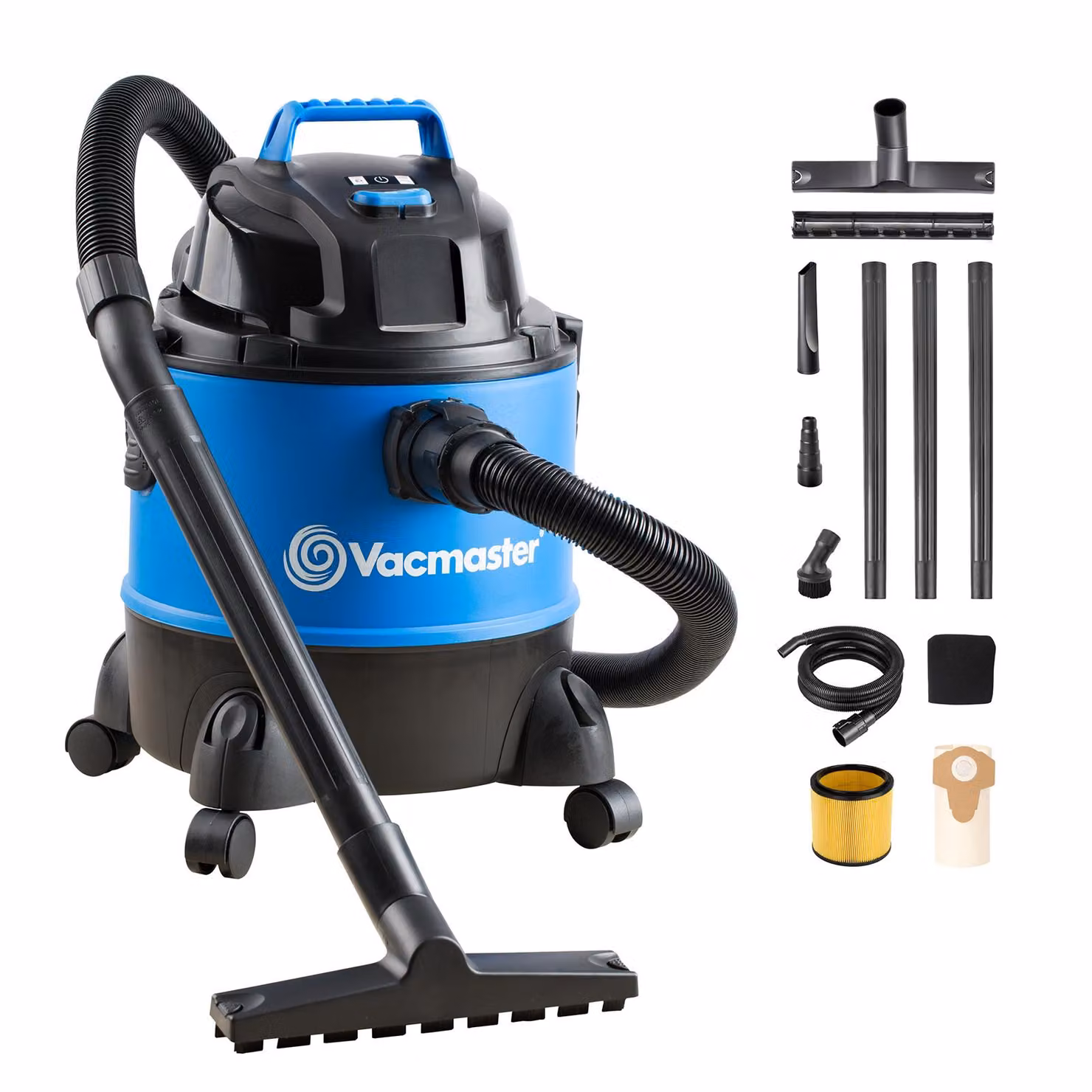 Aspirapolvere per liquidi e solidi, aspirapolvere lavante, aspirapolvere multiuso, aspirapolvere industriale per casa, garage, auto, 1250 W, 20 L, Vacmaster VQ1220PFC