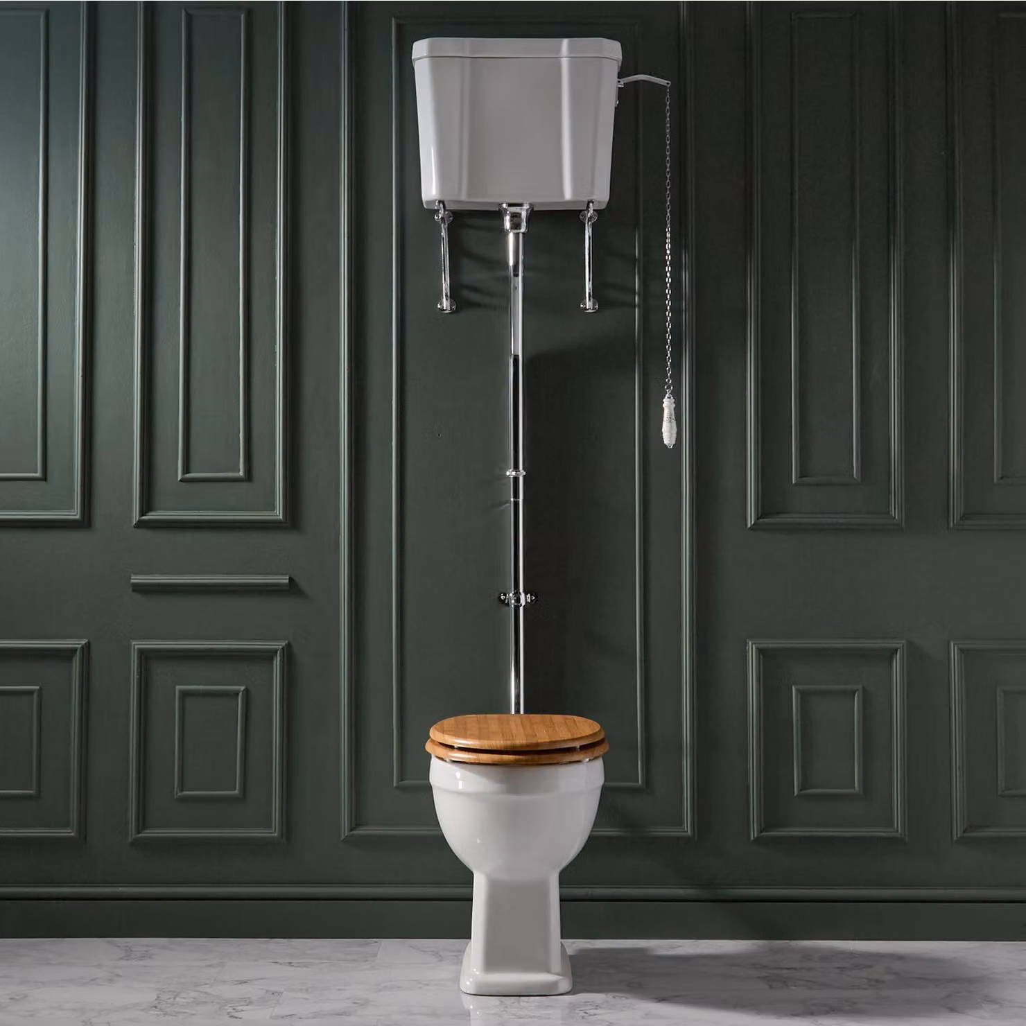 WC Monoblocco Tradizionale con Cassetta - Kit scarico cromato - Installazione facile