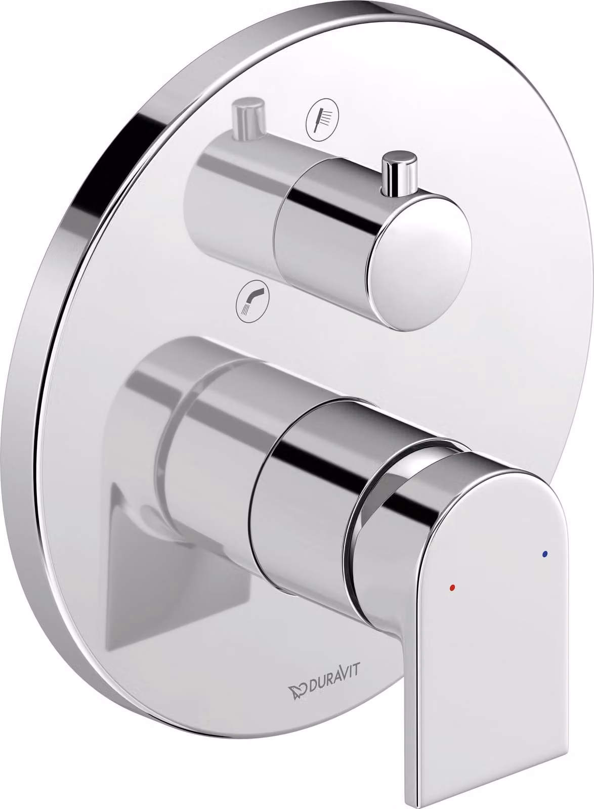 Duravit Tulum mitigeur de baignoire, encastré, rosace ronde, avec inverseur, TU5210012, TU5210012010, TU5210012010