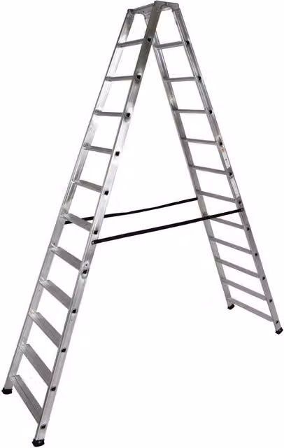 Scala a Doppia Salita Professionale in Alluminio Gierre Formato: 10 Gradini