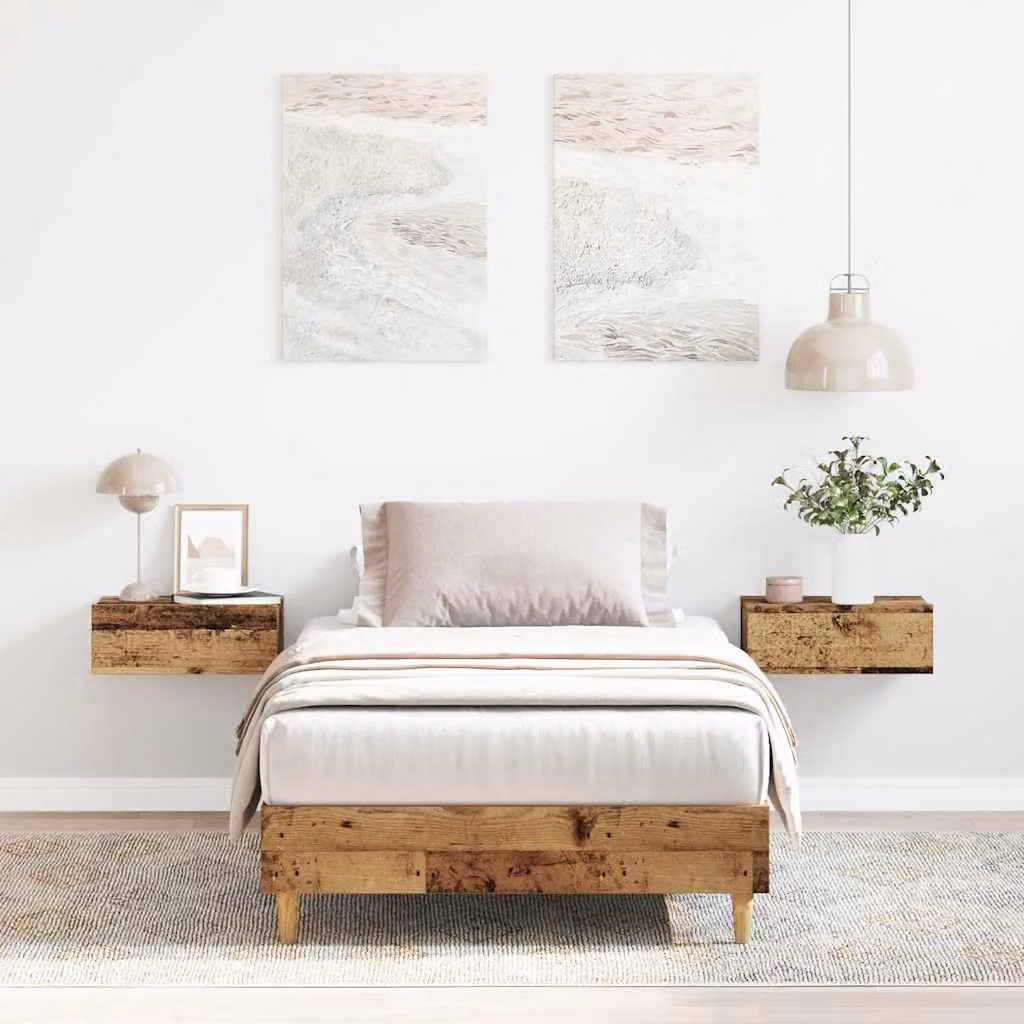 vidaXL Giroletto in Legno Antico e Truciolato Marrone L: 190 cm, P: 78 cm, H: 25 cm