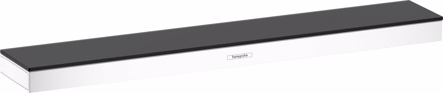 Ripiano doccia Rainfinity, 500 mm, bianco opaco/grigio grafite, vetro di sicurezza