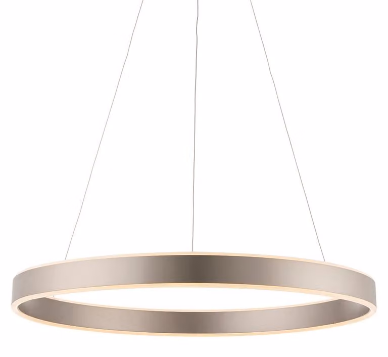 Lampada a sospensione LED GEN, nichel opaco, 42 W, luce calda, 2450 lm, metallo, dimensioni: 120x60x60 cm, IP20, Endon