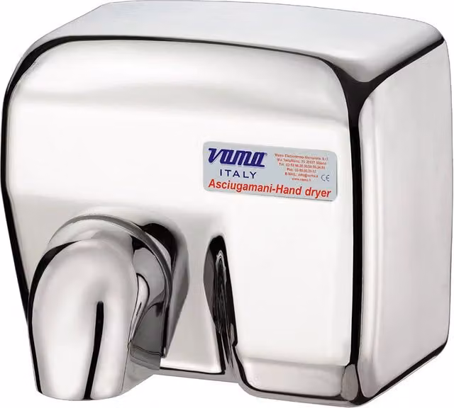 Asciugamani Elettrico Antivandalo con Fotocellula 2400W Vama Ariel LF Acciaio Inox Lucido