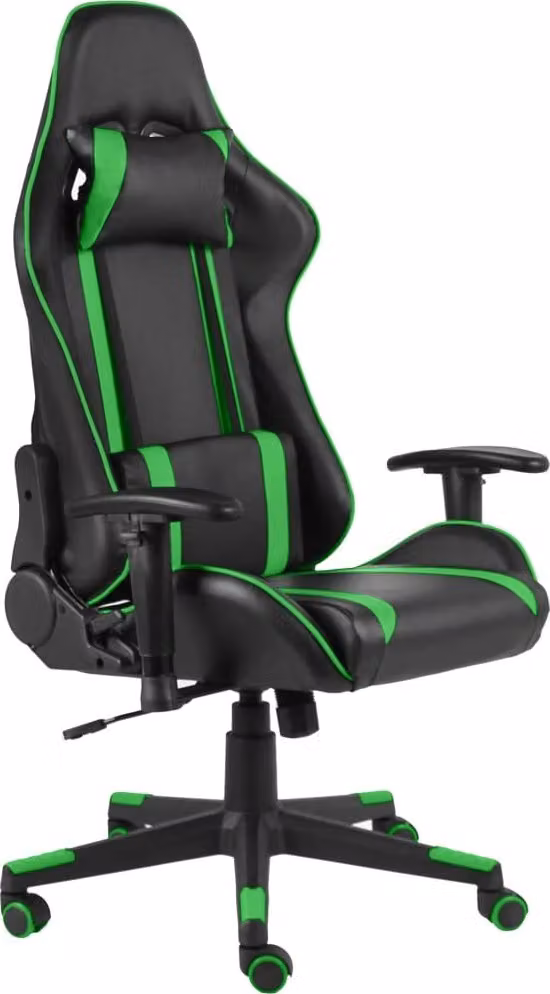 The Living Store Sedia da gioco girevole in PVC verde