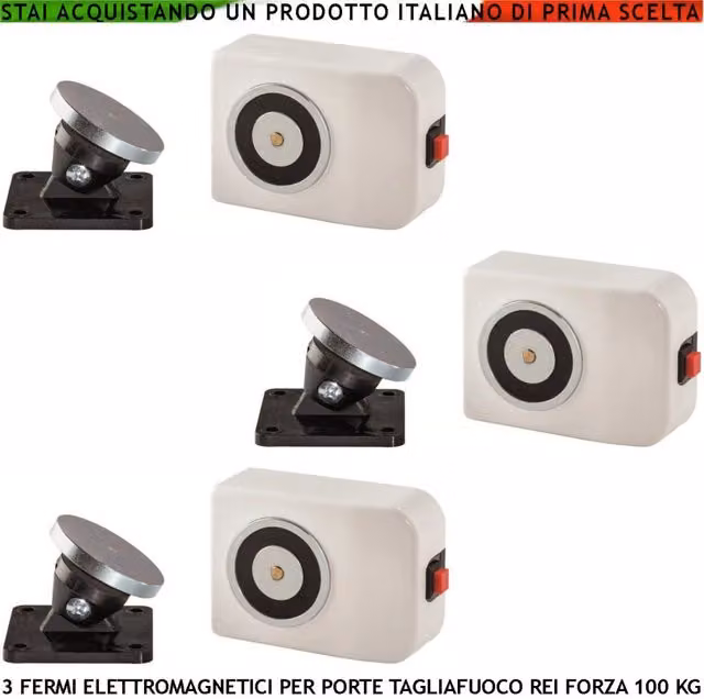 Securvera Blocc porta tagliafuoco REI bianchi con montaggio a parete in plastica