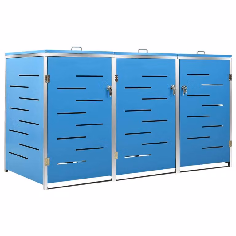 Copribidone per Spazzatura Singolo 69x77,5x112,5cm Acciaio Inox