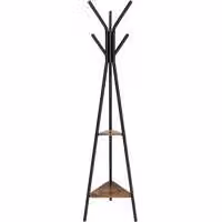Appendiabiti in plastica a forma di albero con 2 ripiani - Design industriale
