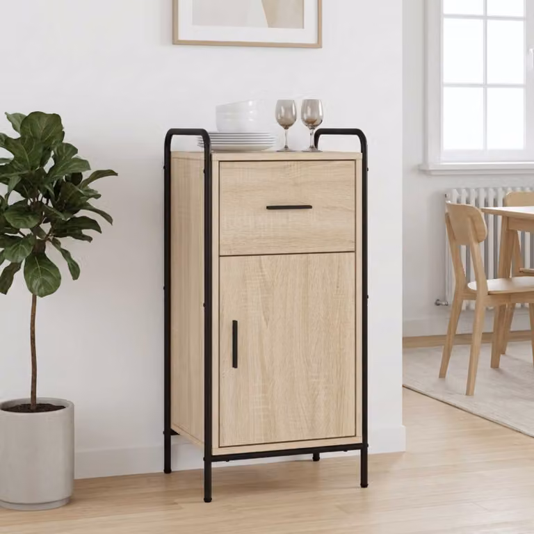 vidaXL Credenza Rovere Sonoma 97 x 33 x 81 cm Legno ingegnerizzato