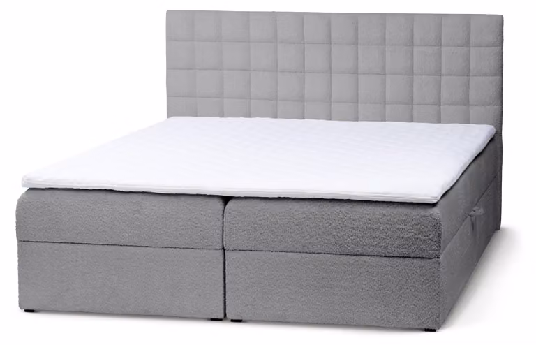 Letto con rete a molle Laky, finitura grafite, dimensioni 160 x 200 cm