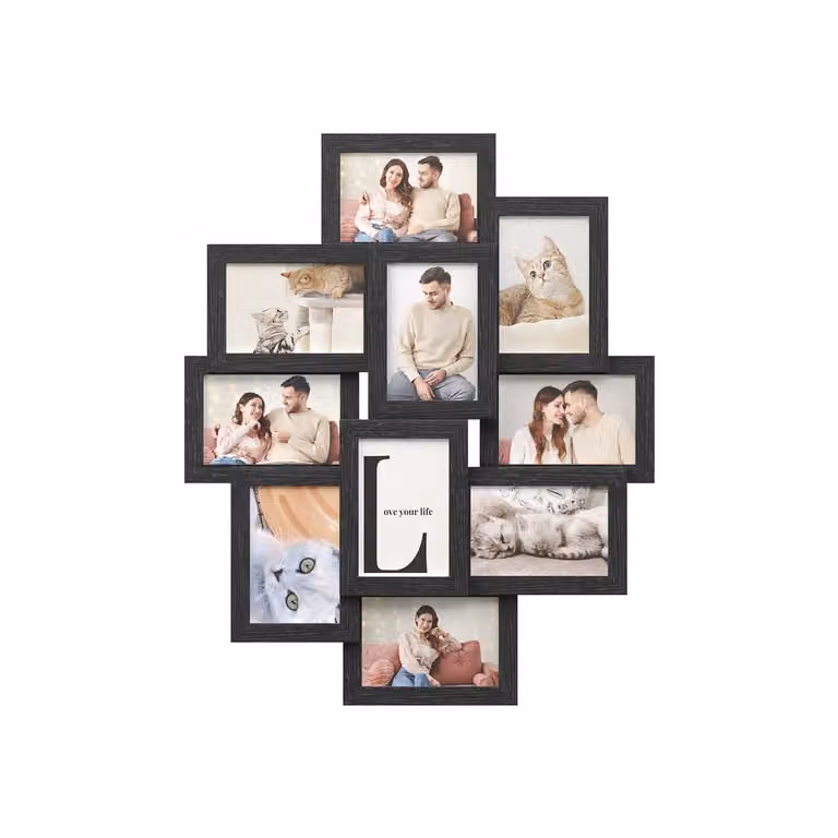 Set di 10 Cornici Portafoto, Nero
