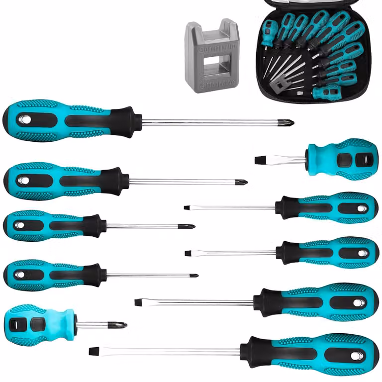 Solidchoice - Set di 10 cacciaviti magnetici in acciaio cromo-vanadio