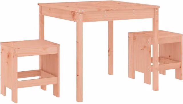 Set Bistrot da Giardino 3 pz in Legno di Douglas Marrone