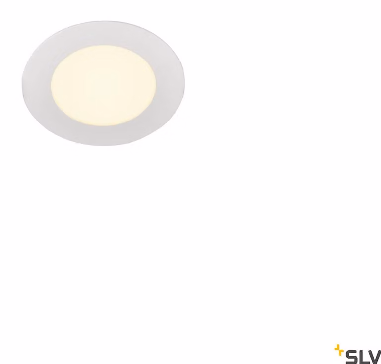 Senser LED luce da incasso bianca piatta rotonda Ø11,5 cm 6W 3000K bianco caldo