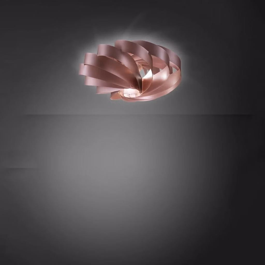 Plafoniera Moderna Flat Polilux Linea Zero Pink in Metallo e Plastica, Diametro: 50 cm, Attacco E27 – 2