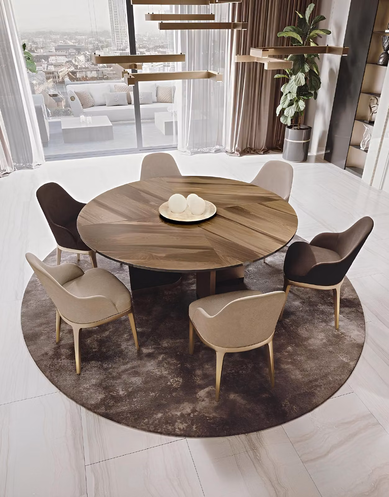 Esszimmer Garnitur Komplettes Set Tisch + 6x Stuhl Design Luxus Möbel Tische