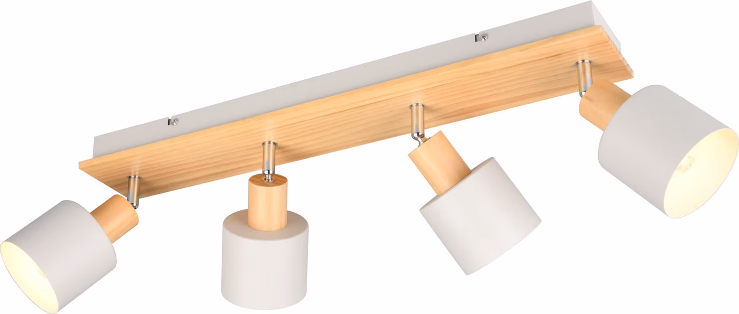Lampade TRIO Faretto da soffitto SHANTI a 4 luci DH 9x19,50 cm colorato Faretto