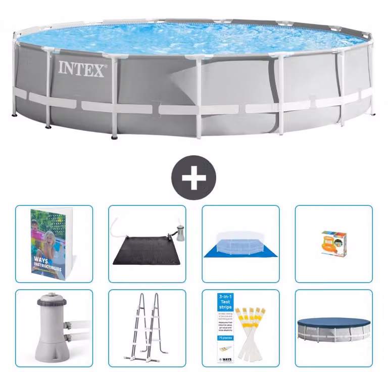 Struttura per piscina a forma di prisma - 457x107 cm - composta da 7 elementi - modello S559