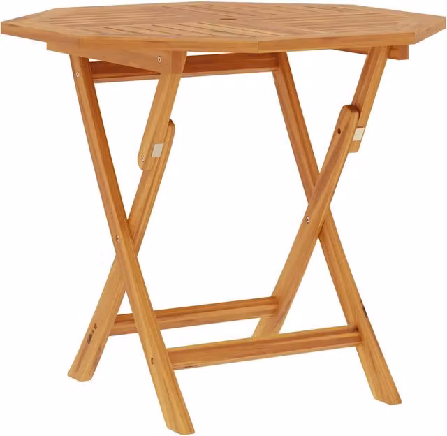 Tavolino da giardino pieghevole in legno di teak marrone L: 85 cm, P: 85 cm, H: 76 cm
