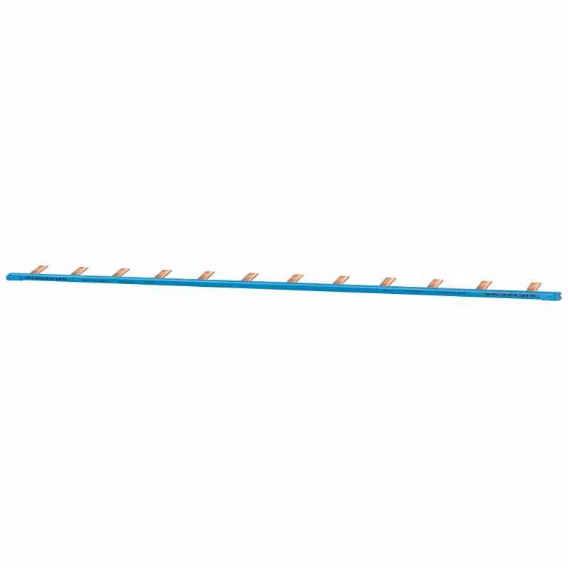 Barra collettrice a perni Siemens, monofase 10 mm², 56 perni, isolamento blu tagliabile 5ST3765