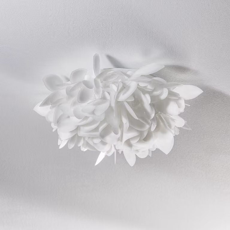 Slamp Applique da parete di design Veli, dimmerabile, Bianco / Opale, Soggiorno / Sala da pranzo, Plastica, Design, Applique