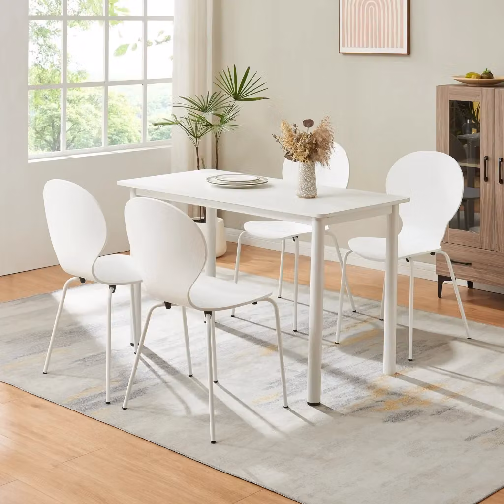 Set di 4 Sedie da Sala ETNE Impilabili en.casa Bianco – 2