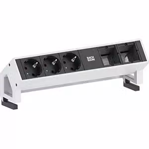 Bachmann DESK 2 - Presa multipla - Ingresso, ingresso GST18 - Connessioni di uscita: 3 - Cavo da 20 cm - Germania - Nero