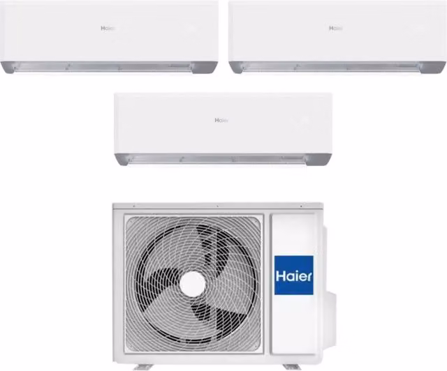 Condizionatore Trial Split Haier Revive 9+9+12 3U55MEEFRA R-32 con Wi-Fi Integrato Bianco