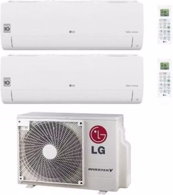 Condizionatore Dual Split LG DualCool Libero Smart 12+12 con Wi-Fi Integrato, Classe Energetica A+++, Colore Bianco
