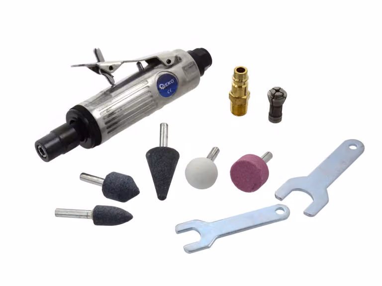 Mini levigatrice pneumatica con kit di accessori