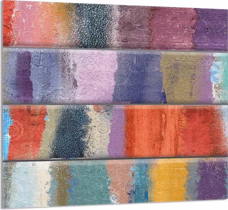 GLASPLATTE FÜR KÜCHE 65x60 Bunt