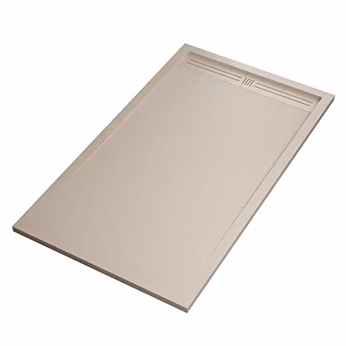 Piatto doccia in marmo resina Crema pietra cemento GRID - 90x140