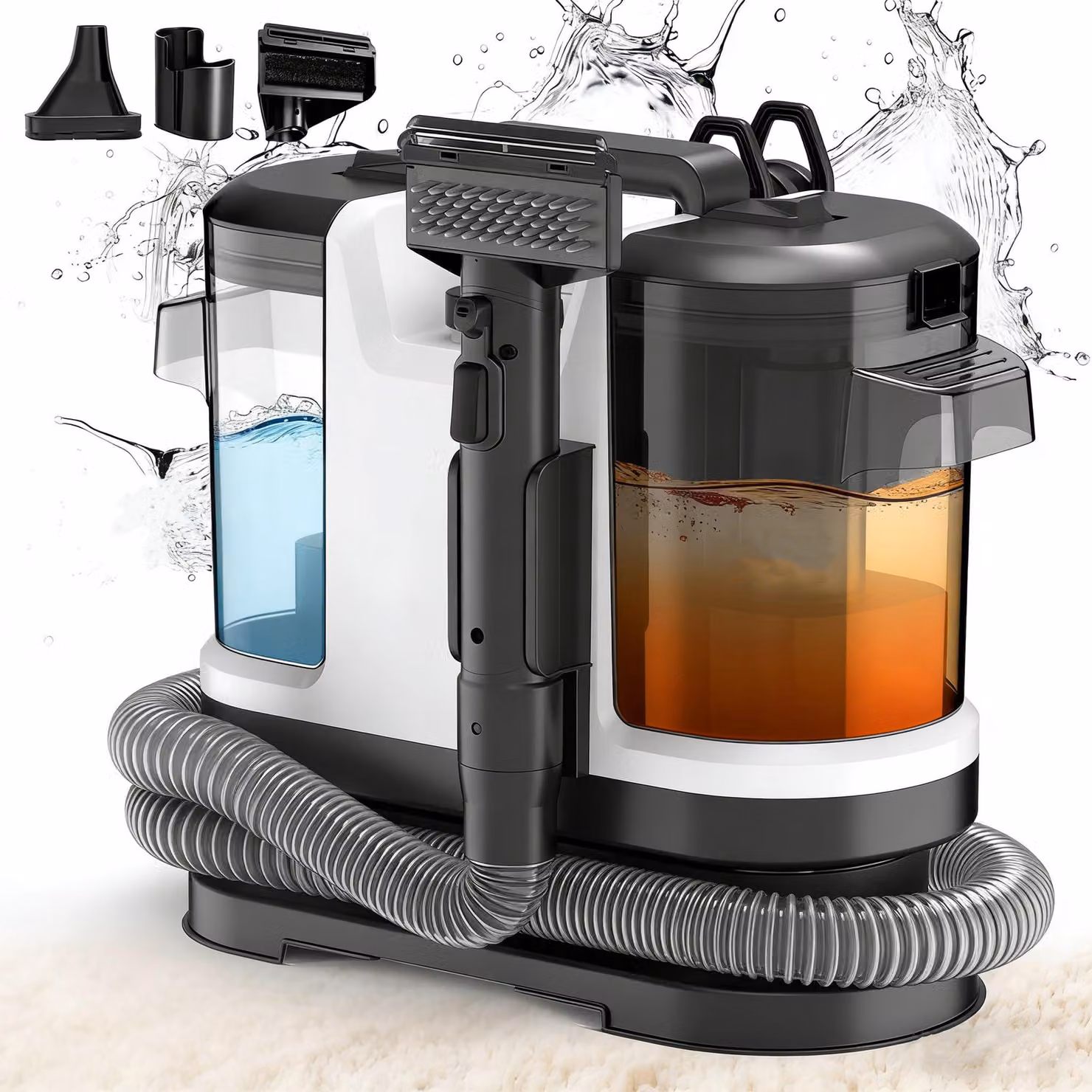 Aspirapolvere portatile per tappeti - 500W, potenza di aspirazione 12 kPa, capacità del contenitore della polvere: 1-2 litri, ideale per mobili e rivestimenti
